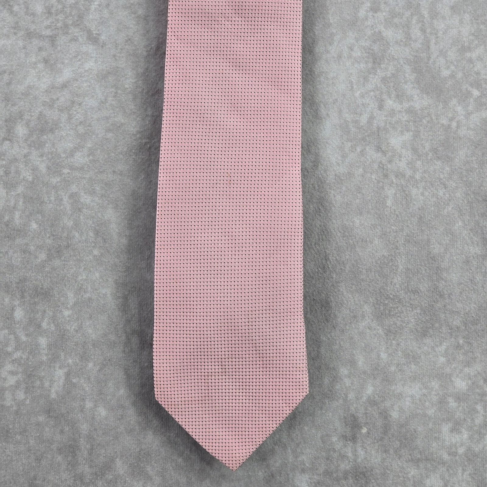 Bruno Piattelli Bruno Pirttelli Pink Gray Polka Dot 100% Silk Men's Neck Tie Size 30 - 1 Thumbnail
