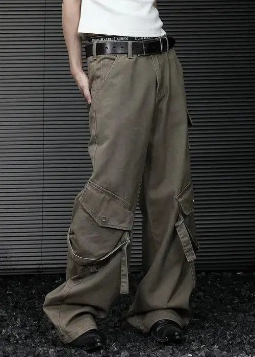 Jean Outdoor retro fashion faded multi pocket cargo pants Size US 28 / EU 44 - 4 Thumbnail