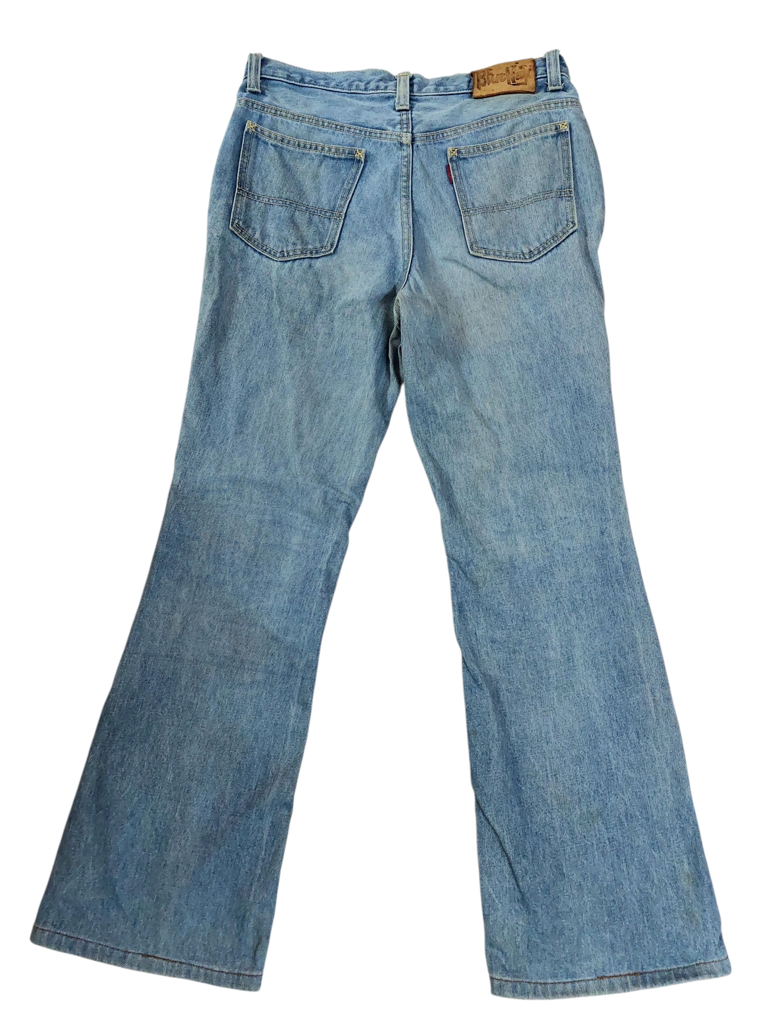 Vintage 🔥Super Flare Blueway Japan Made Classic Denim Size US 30 / EU 46 - 3 Thumbnail