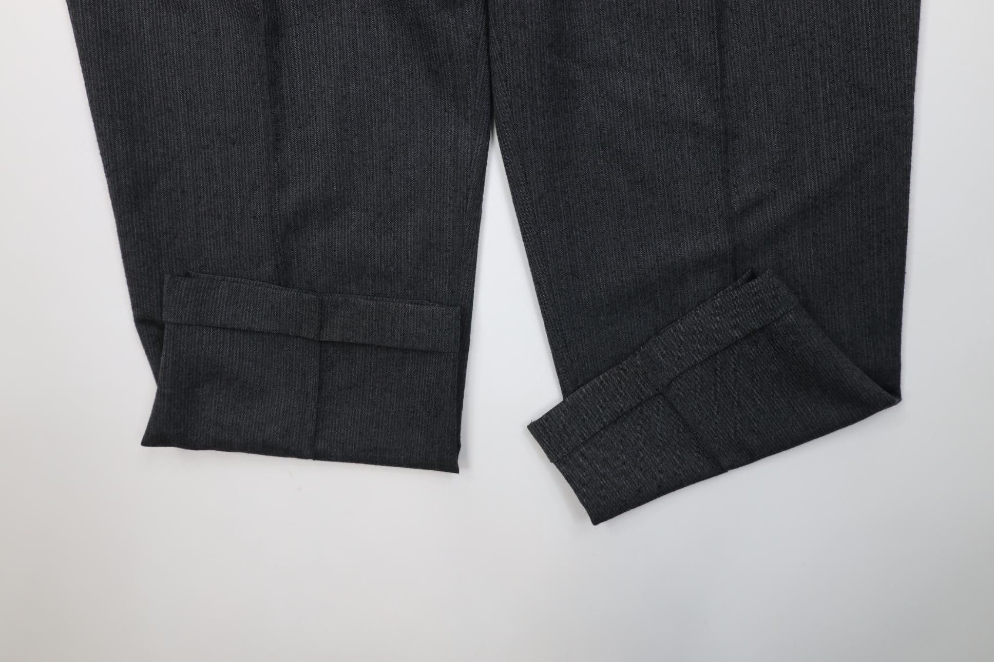 Vintage Vintage 90s Streetwear Striped Wide Leg Chino Pants Gray Size US 34 / EU 50 - 5 Thumbnail
