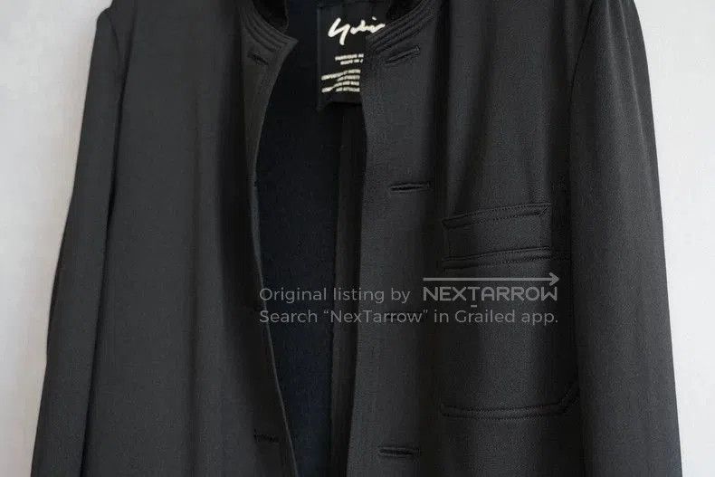 Yohji Yamamoto Nylon Blend Jacket Without Buttons