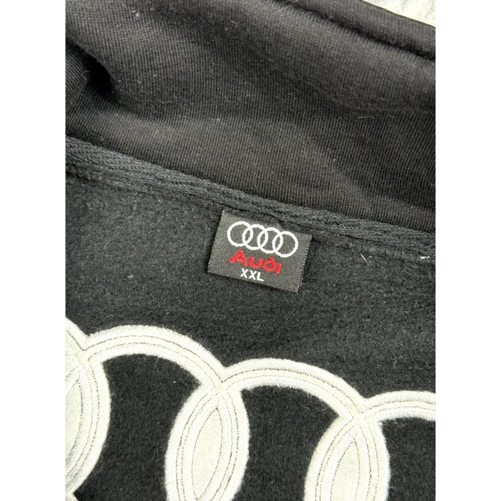 Logo 7 VINTAGE Audi Racing Full Zip Sweatshirt Men 2XL Black 90s Logo Vintage Style Shirt Size US XXL / EU 58 / 5 - 4 Thumbnail
