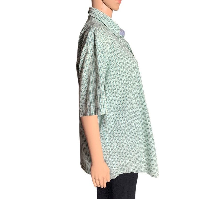 Chaps CHAPS Easy Care Men's Large Casual Shirt Green Plaid Button Size US L / EU 52-54 / 3 - 5 Thumbnail