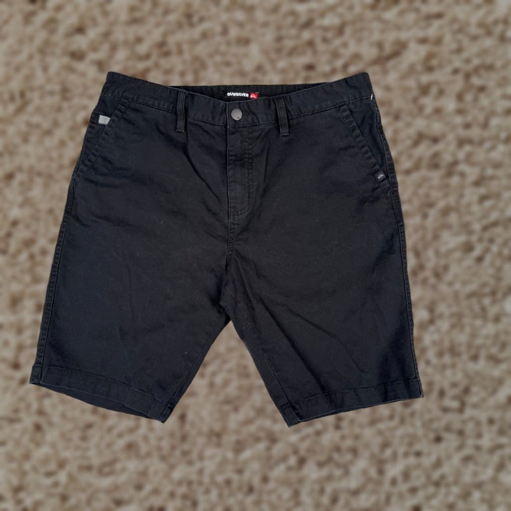 Quiksilver Quiksilver Shorts Men 36 Black Cotton Blend Twill Chino Skate Beach Casual 36x10 Size US 36 / EU 52 - 1 Thumbnail