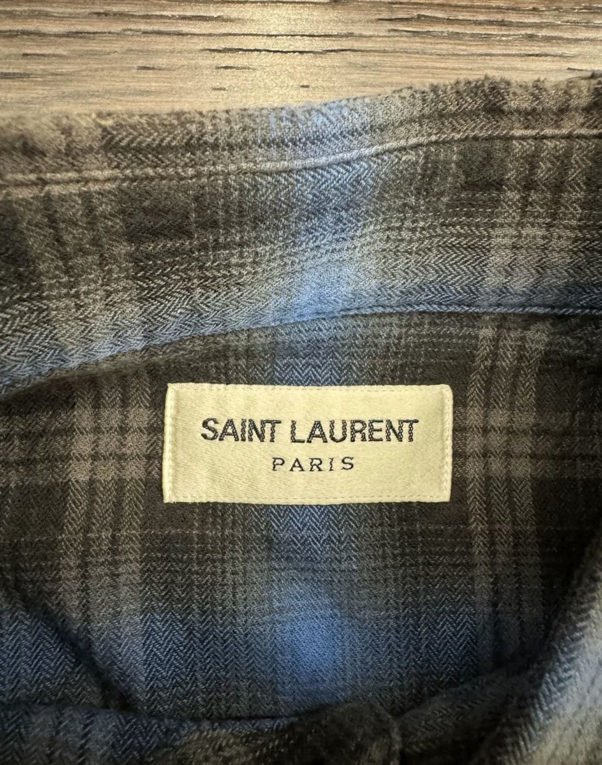 Saint Laurent Paris Saint Laurent SLP blue and black plaid shirt size 38 Size US S / EU 44-46 / 1 - 3 Thumbnail