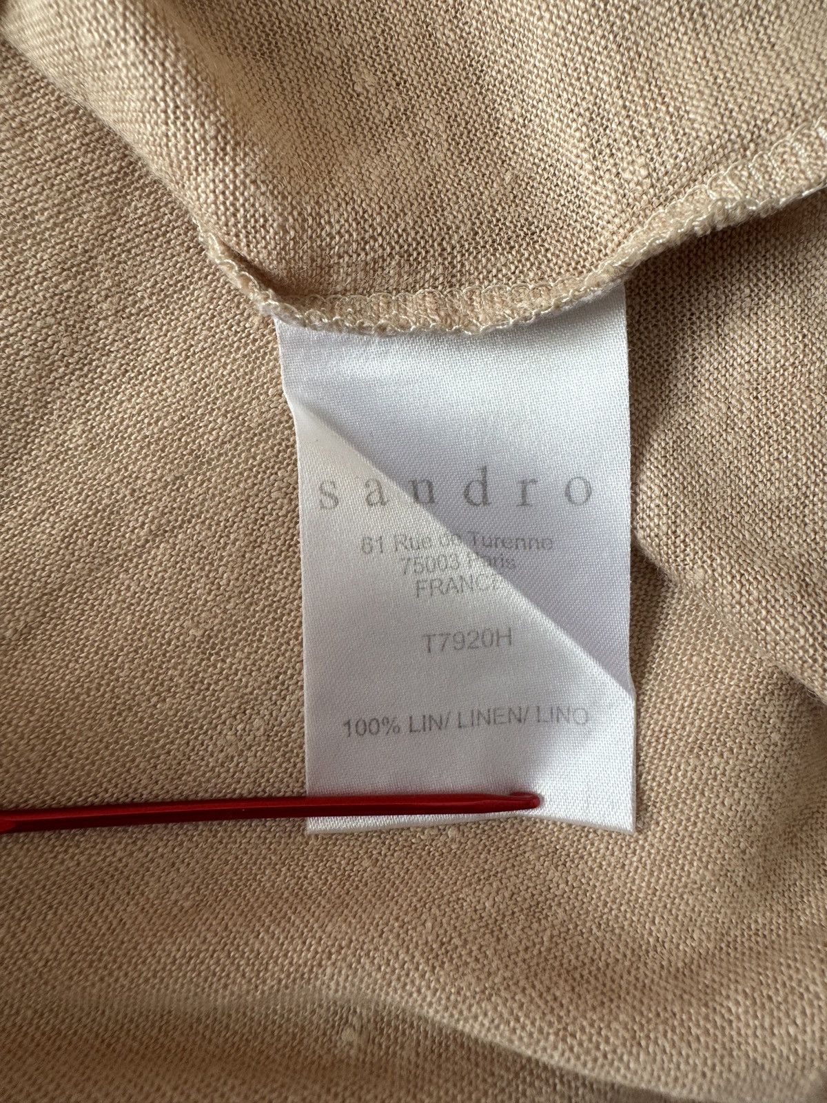 Sandro 🔥🔥 Sandro “Egoism Kills” Linen T-Shirt Size S / US 4 / IT 40 - 5 Thumbnail