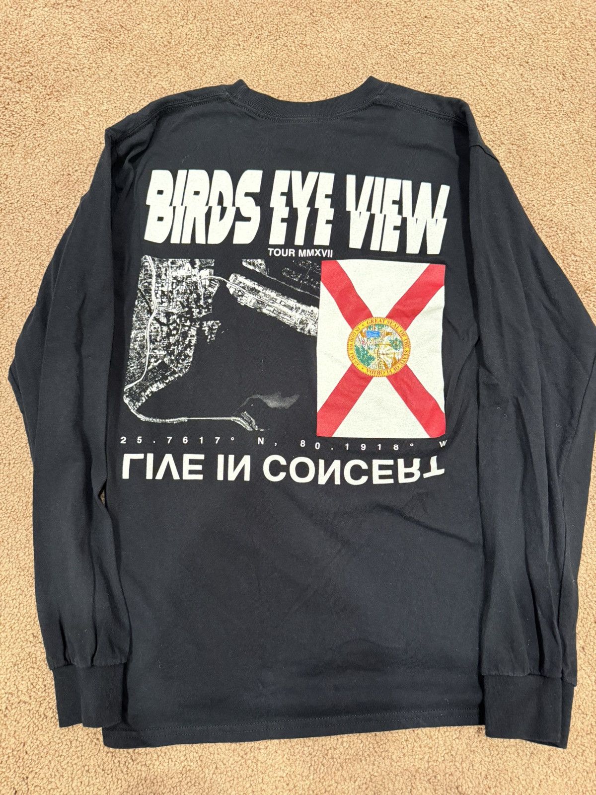 Travis Scott Travis Scott Birds Eye View Tour Longsleeve Miami Florida Size US M / EU 48-50 / 2 - 4 Thumbnail