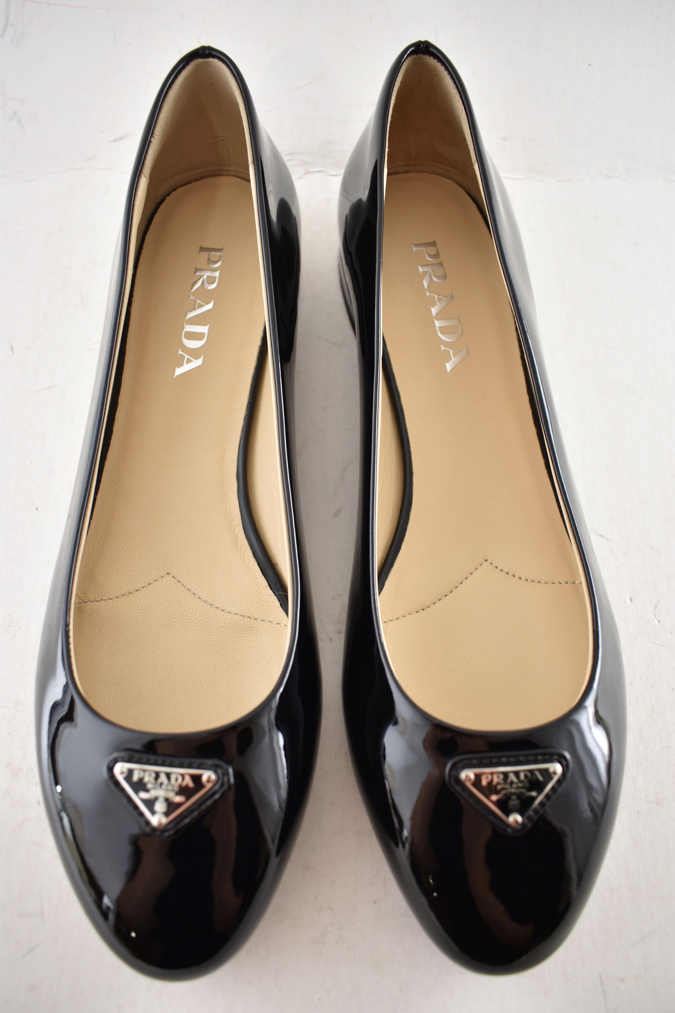 Prada Prada Patent Logo Classic Round Ballerina Ballet Flat 39 Size US 9 / IT 39 - 8 Thumbnail