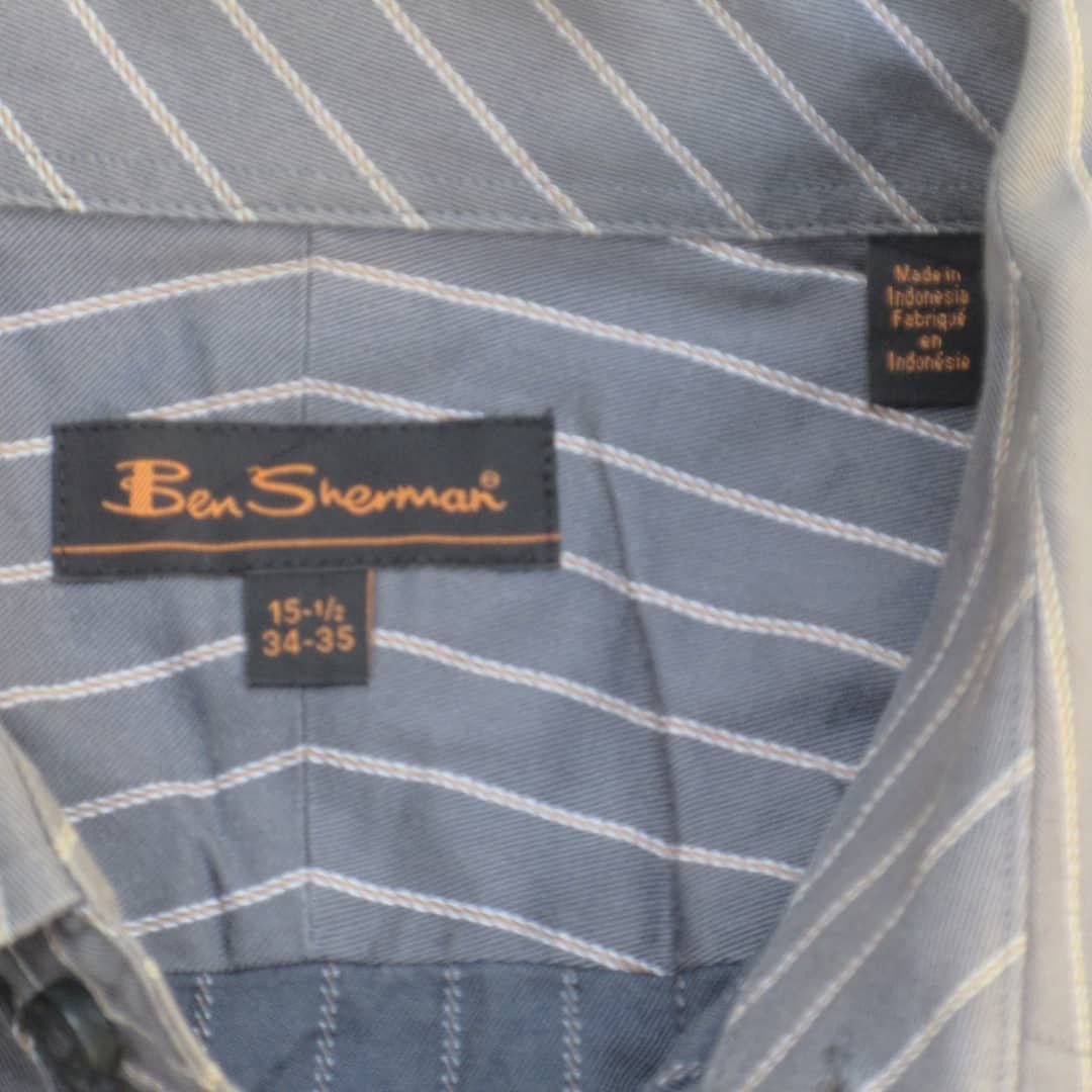 Ben Sherman Ben Sherman Long Sleeve Shirt In Grey Down Mod IconiC Size US L / EU 52-54 / 3 - 4 Thumbnail