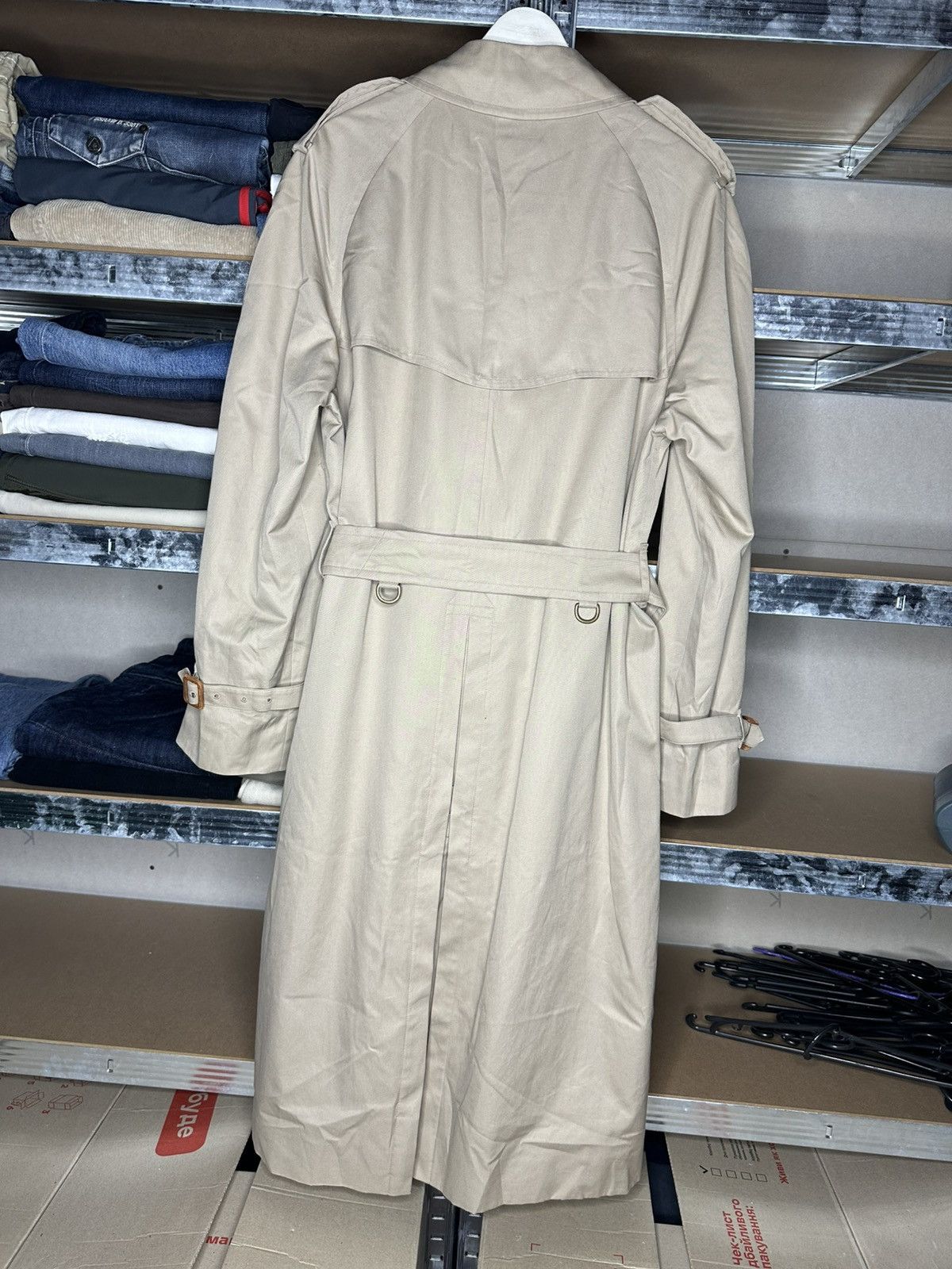 Burberry Burberrys Men’s Long Trench Coat – Double Breasted Size 52 Size US L / EU 52-54 / 3 - 2 Thumbnail