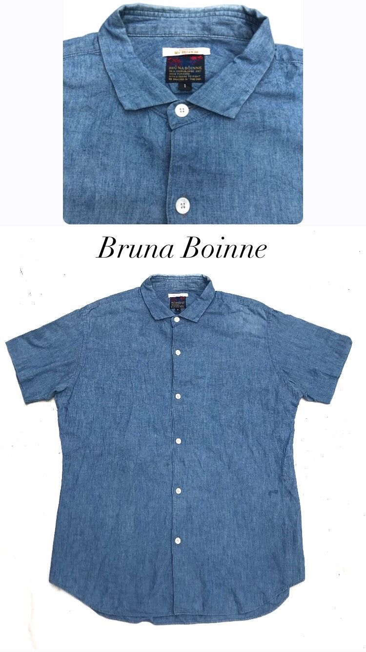 BRU NA BOINNE × Japanese Brand × Vintage Bruna Boinne TabiSugata nananinsha Authentic Denim Shirt Size US M / EU 48-50 / 2 - 16 Thumbnail