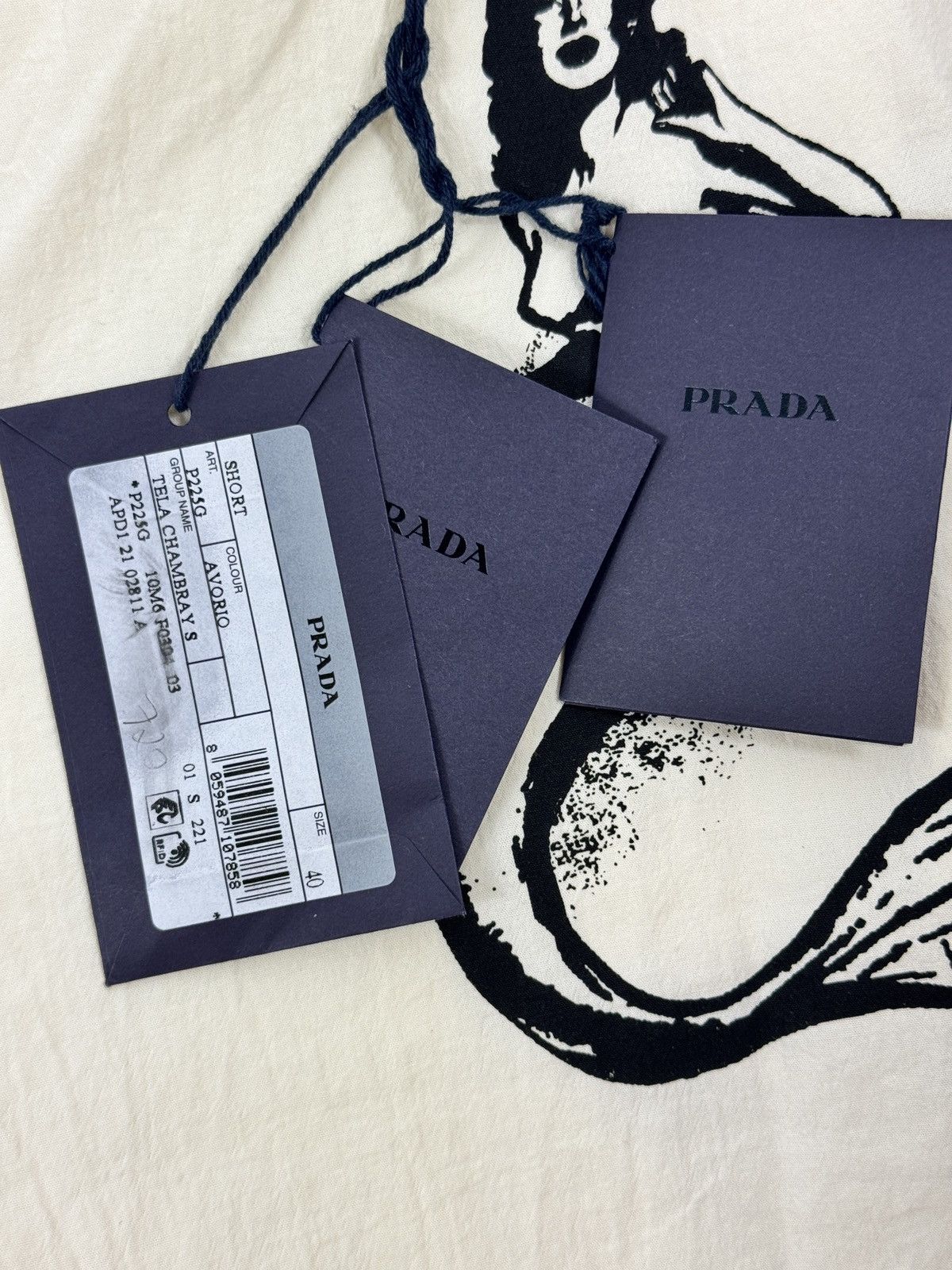 Prada Prada Tela Chambray Avorio Linen Shorts Size 27" / US 4 / IT 40 - 12 Thumbnail