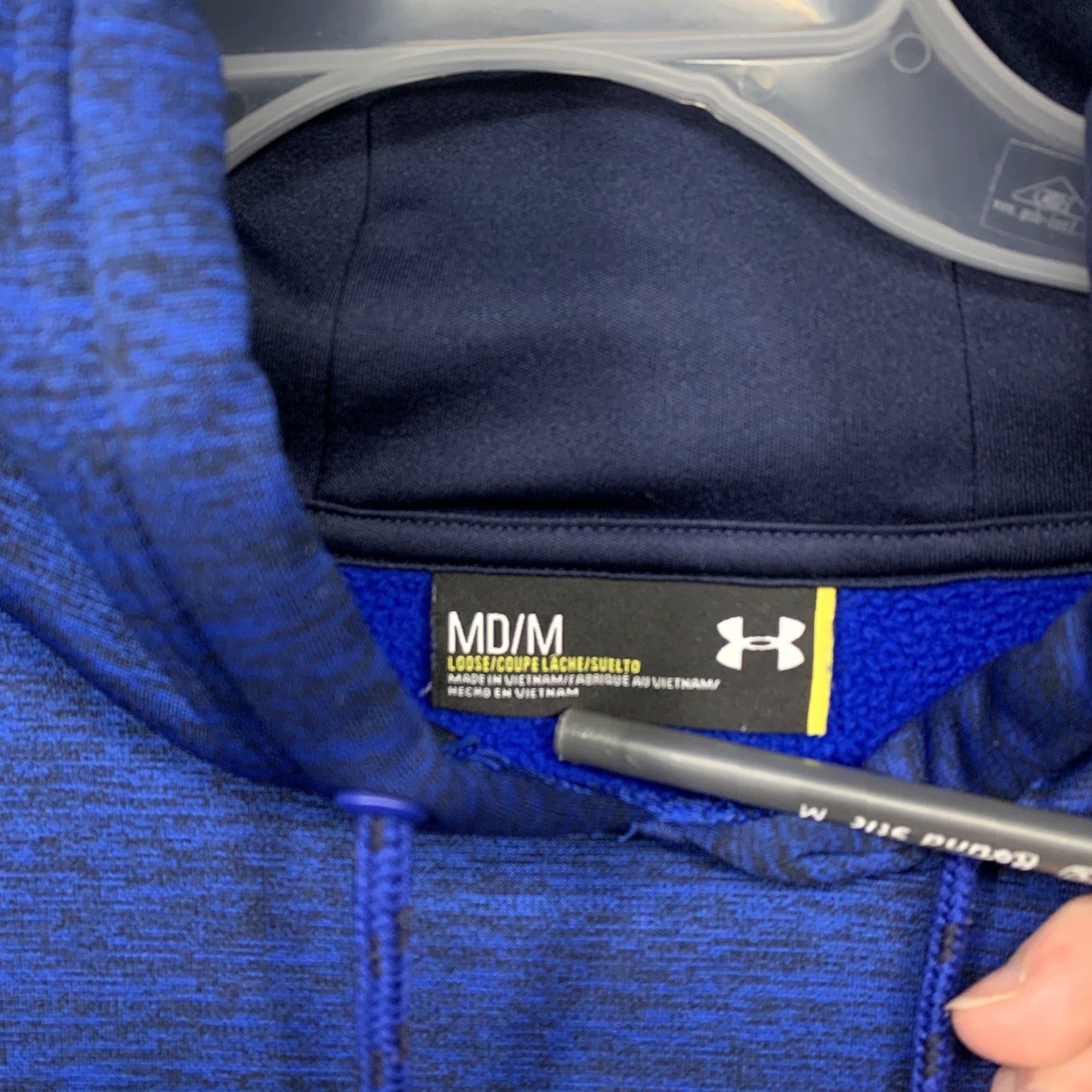 Under Armour Under Armour Mens Hooded Sweatshirt Logo Hoodie Blue Logo Size M Loose Fit Hoodie Mens Blues Logo Pullover Front View Art Wear Size US M / EU 48-50 / 2 - 7 Thumbnail