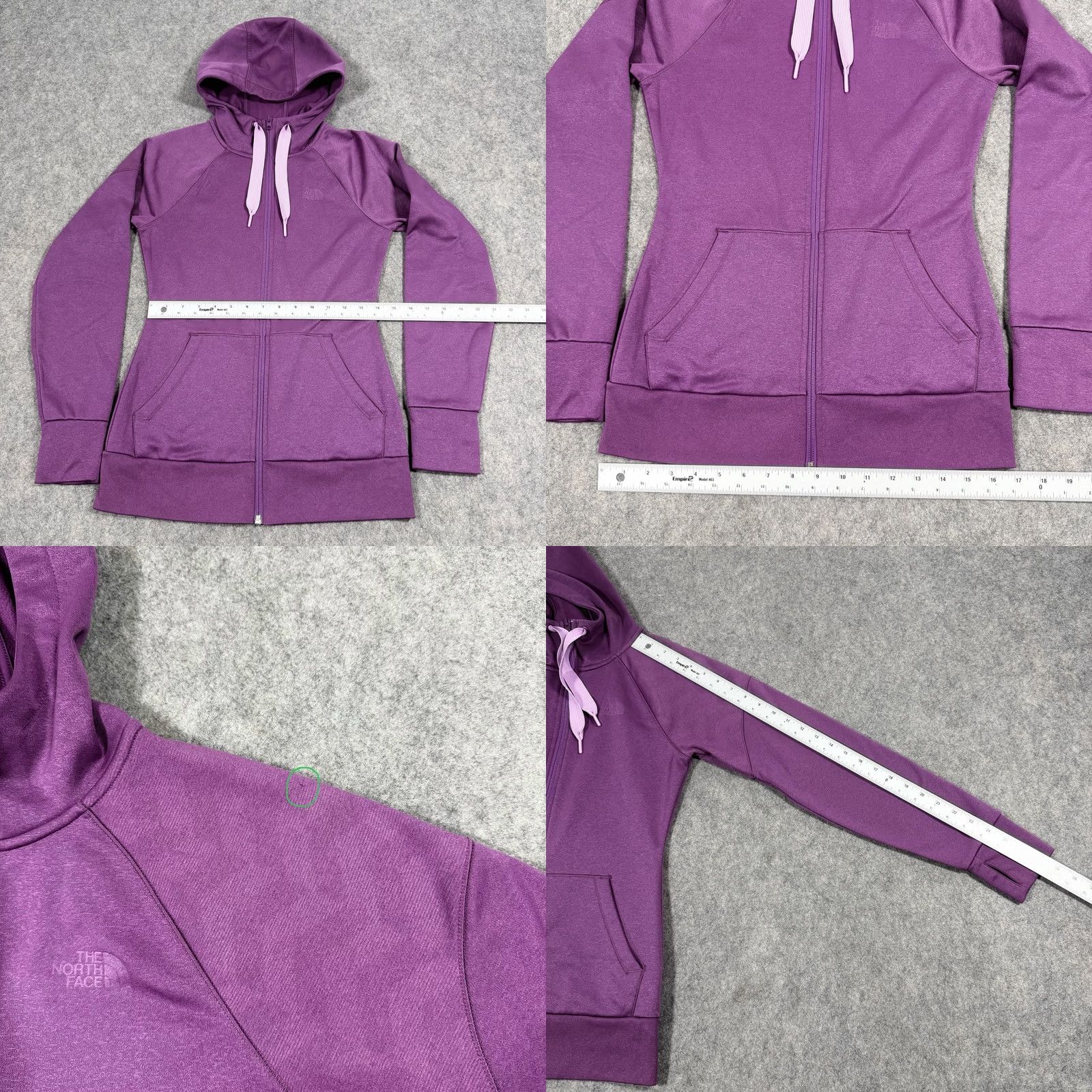 The North Face The North Face Lined Full Zip Fleece Hooded Jacket Purple XS Women's Jacket, Purple, The North Face, Hooded, Full Zip, Fleece, XS, Women Size XS / US 0-2 / IT 36-38 - 9 Thumbnail