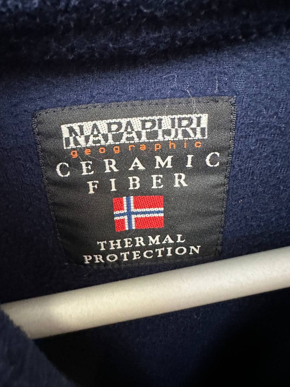 Napapijri × Vintage Napapijri Fleece Overshirt Ceramic Fibre Button Jacket Italy Size US XL / EU 56 / 4 - 12 Thumbnail