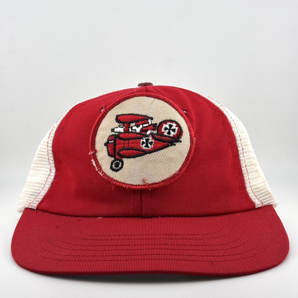 Vintage Vintage 1970s Snoopy Peanuts “The Red Baron” Trucker Cap WW Size ONE SIZE - 2 Thumbnail