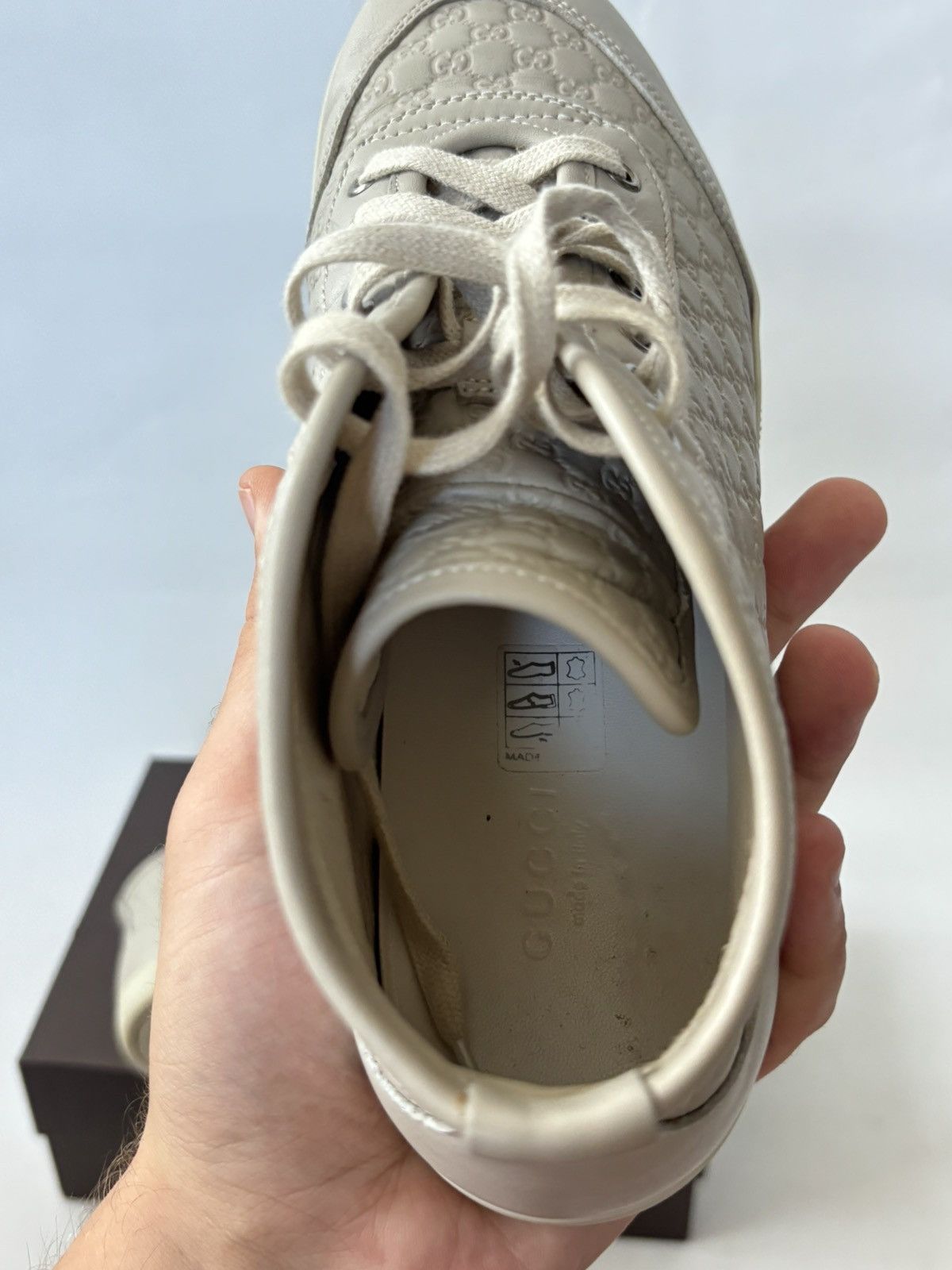 Gucci Gucci Monogram leather sneakers Size US 7.5 / IT 37.5 - 9 Thumbnail