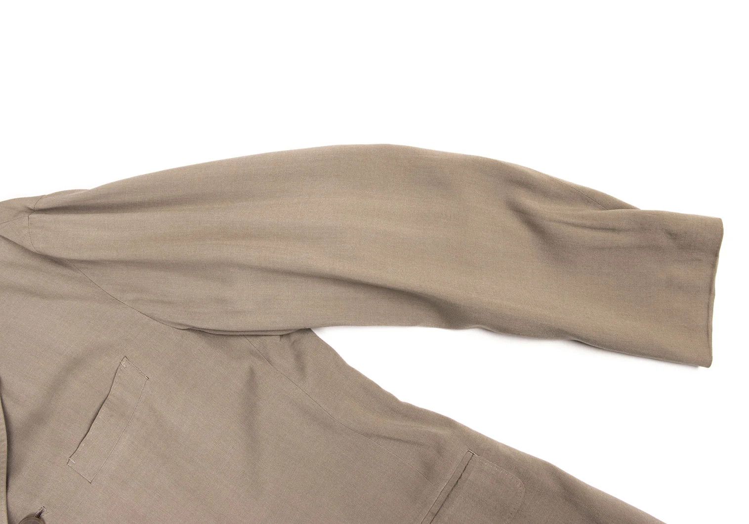 Issey Miyake Rayon Silk Flap Pocket Jacket in Beige Size US M / EU 48-50 / 2 - 7 Thumbnail