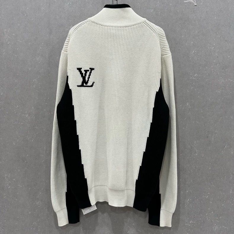 Louis Vuitton Louis Vuitton White logo embroidered semi-zippered cotton Size US XL / EU 56 / 4 - 2 Thumbnail