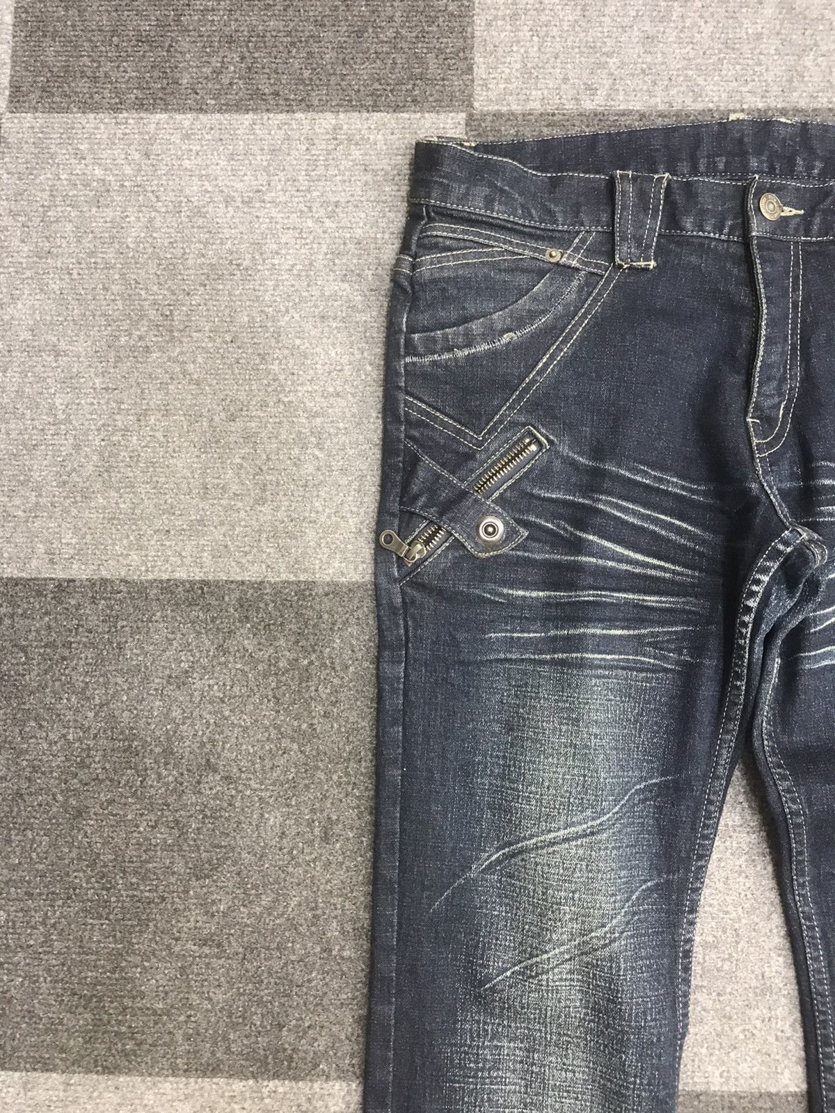 PPFM 💥Archival💥PPFM "ALL ROADS LEAD TO ROCK" Skinny Jeans F629 Size US 32 / EU 48 - 5 Thumbnail