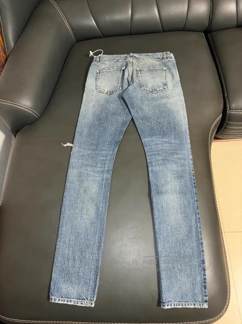 Saint Laurent Paris Saint Laurent Paris Single Knee Ripped Denim Jeans Size US 30 / EU 46 - 2 Thumbnail