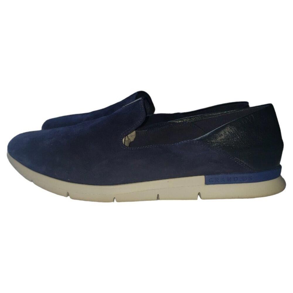Cole Haan SH129 Cole Haan Nubuck Navy Grand Ambition Round Toe Wedge Size US 9.5 / IT 39.5 - 9 Thumbnail