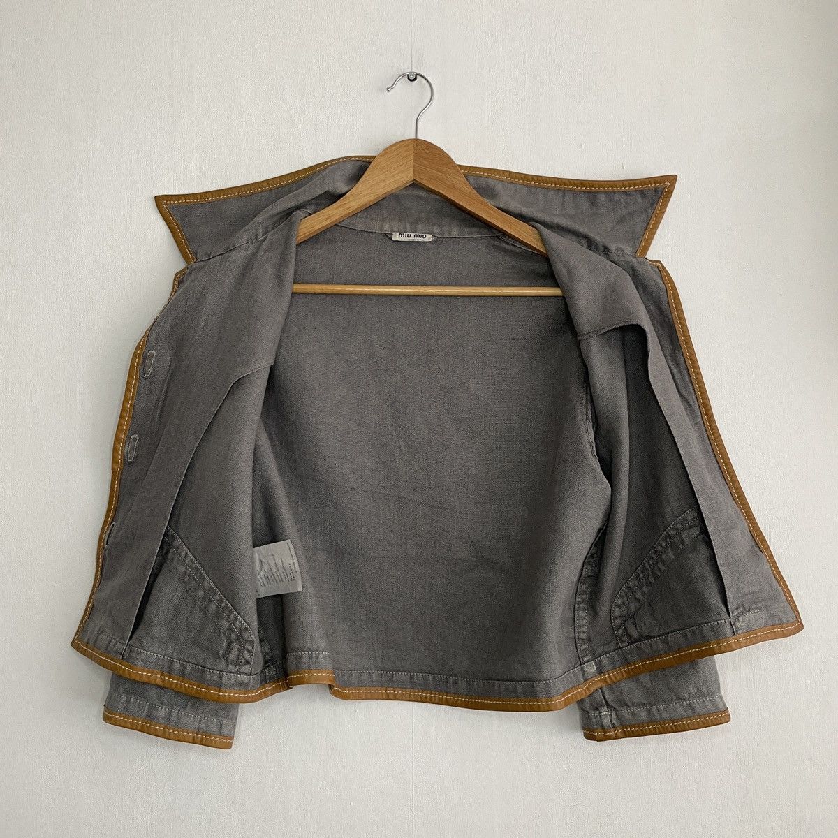 Miu Miu × Vintage Miu Miu Vintage Linen Blazer Size M / US 6-8 / IT 42-44 - 3 Thumbnail