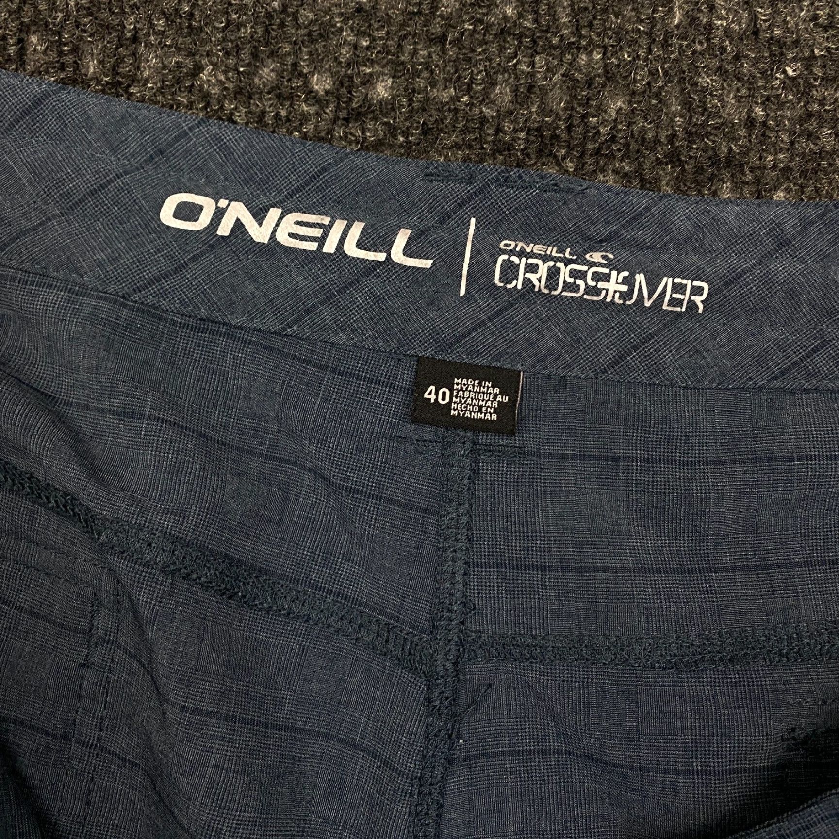 O'Neill O'Neill Mens Bermuda Shorts Striped Blue 40 Drawstring Casual Quick Dry Stretch Pockets Logo Regular Fit Size US 40 / EU 56 - 4 Thumbnail