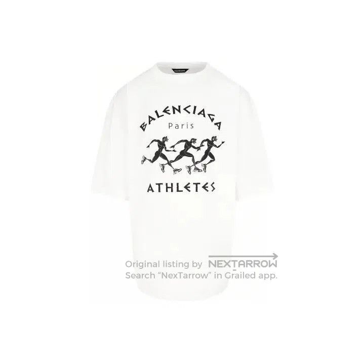 Balenciaga Balenciaga Marathon Print White T. Size US XL / EU 56 / 4 - 1 Thumbnail
