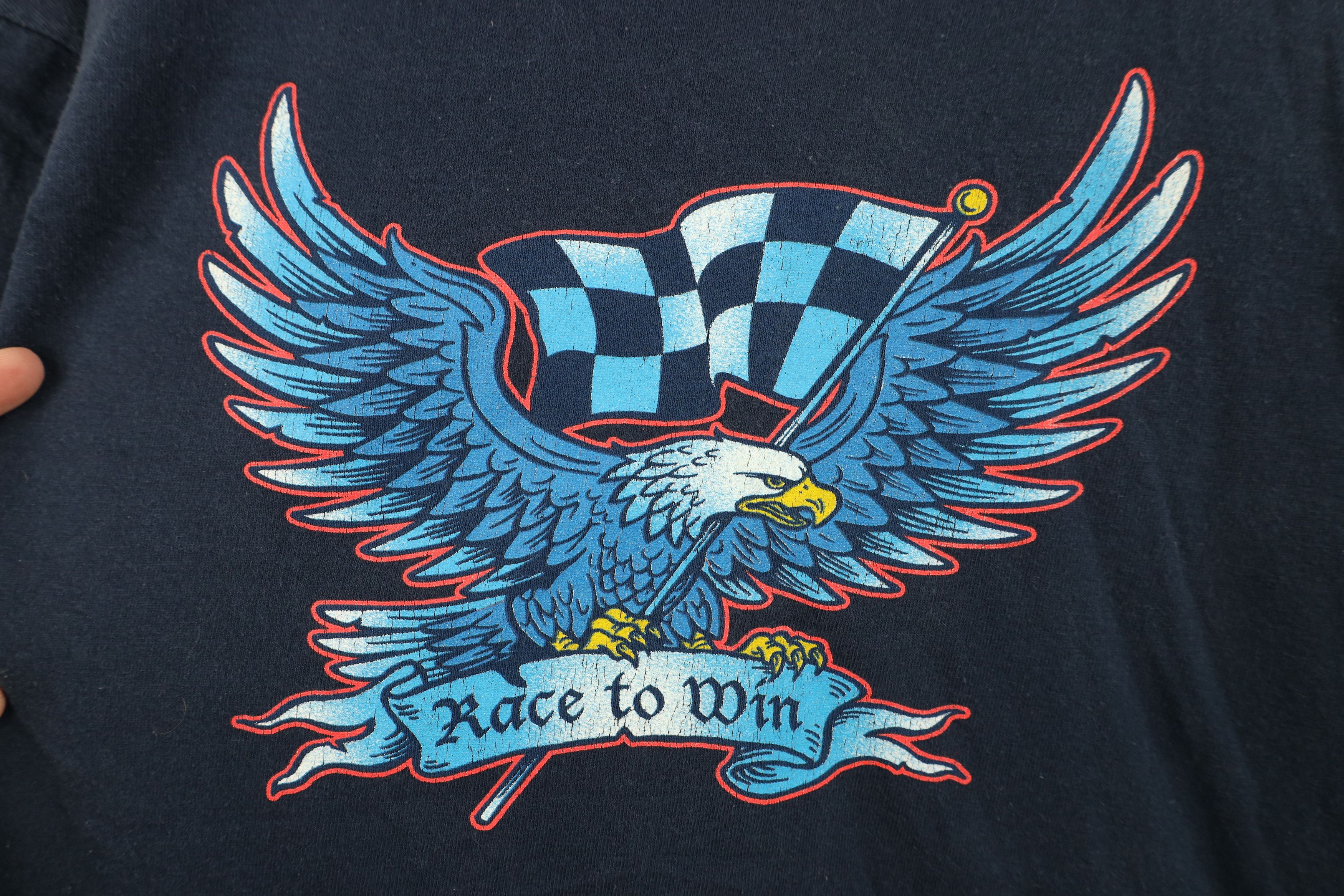Vintage Vintage Michigan International Speedway Eagle Flag T-Shirt Size US XL / EU 56 / 4 - 4 Thumbnail