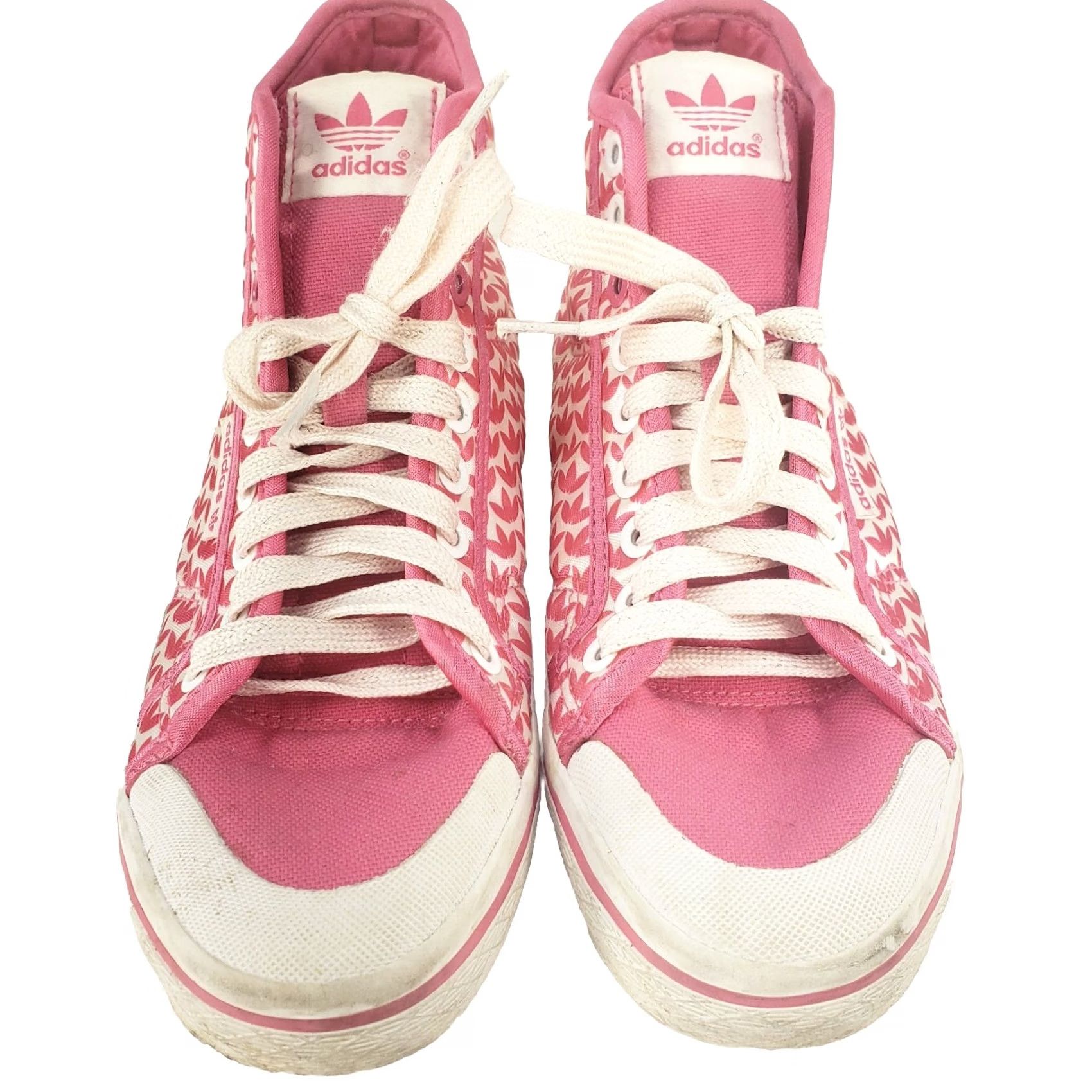 Adidas Adidas Court High Friendship Women's 7 Pink Adidas Symbol All Over Pattern Sneaker High Top Size US 7 / IT 37 - 3 Thumbnail