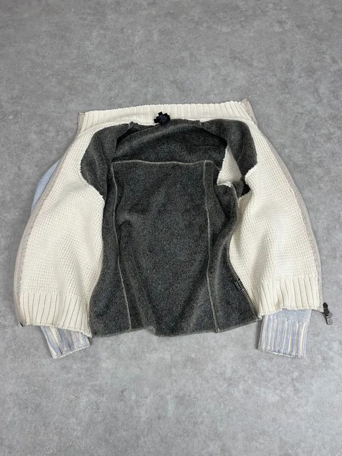 Versace 2000s Versace Blue & Beige Patch Zip-Up Sweater Size US S / EU 44-46 / 1 - 8 Thumbnail