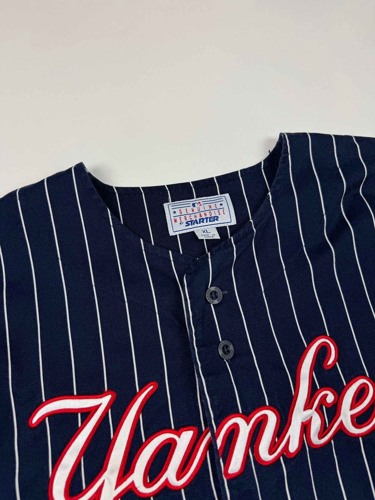 MLB × Starter × Vintage Vintage MLB New York Yankees Baseball Striped Jersey Size US XL / EU 56 / 4 - 5 Thumbnail