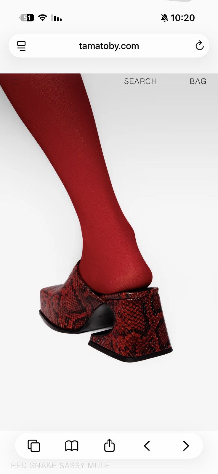 Other TAMA TOBY Red Snake Sassy Mule Size US 6 / IT 36 - 5 Thumbnail