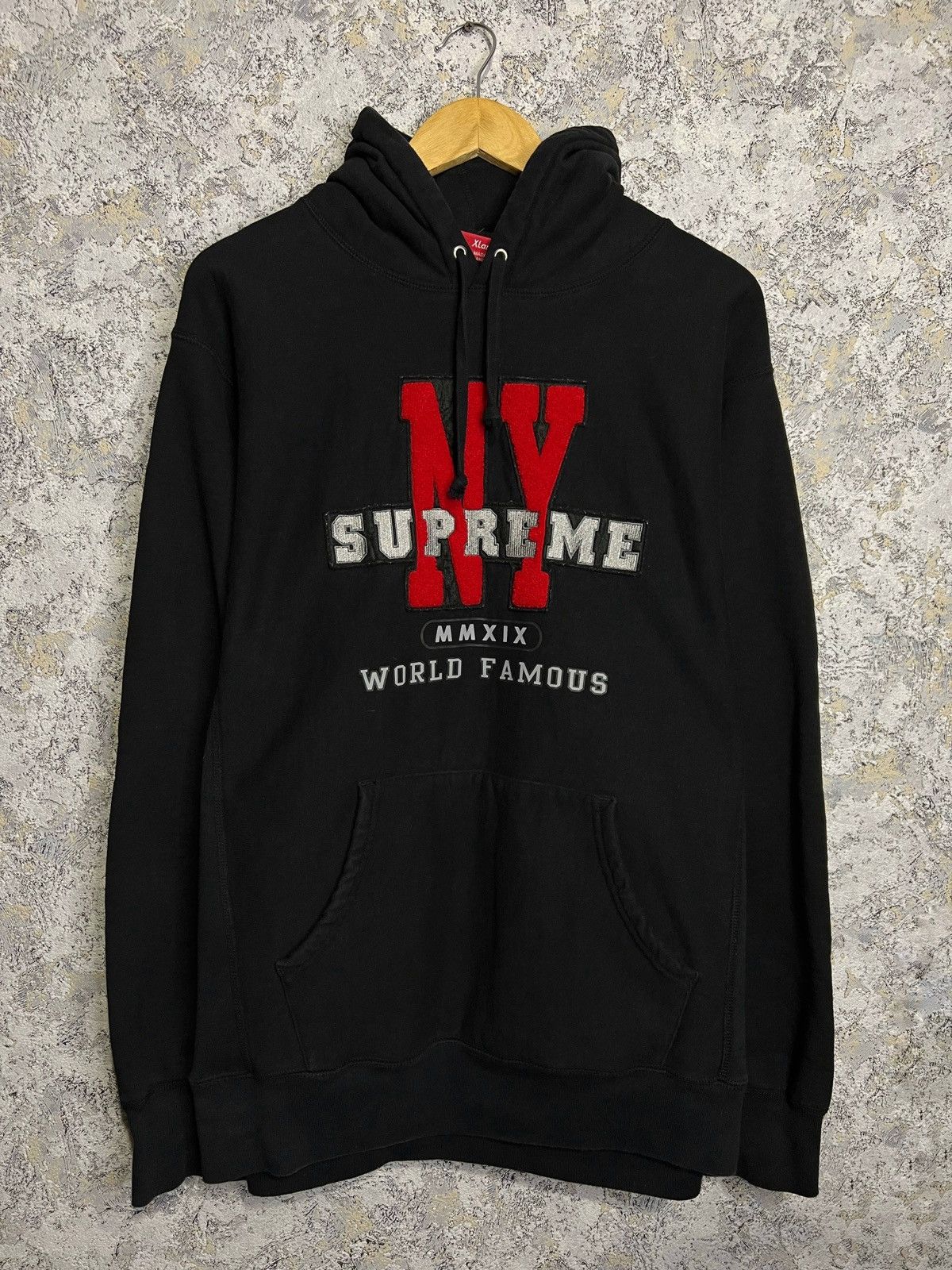 image of Supreme Ny World Famous Black Hoodie Xl, Men's