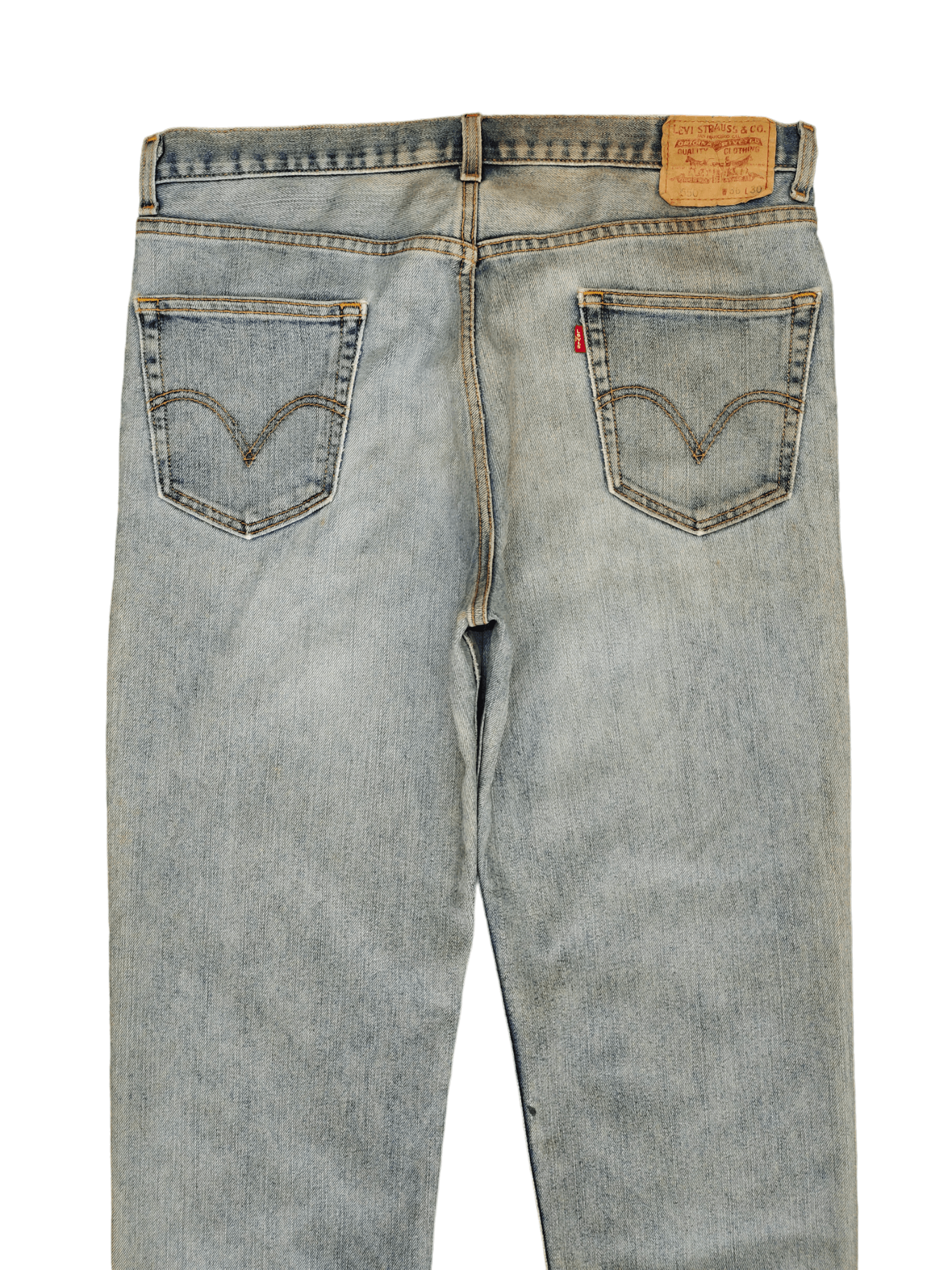Levi's Vintage Levis 550 Light Wash Rusty Distressed Denim Jeans Size US 36 / EU 52 - 13 Thumbnail