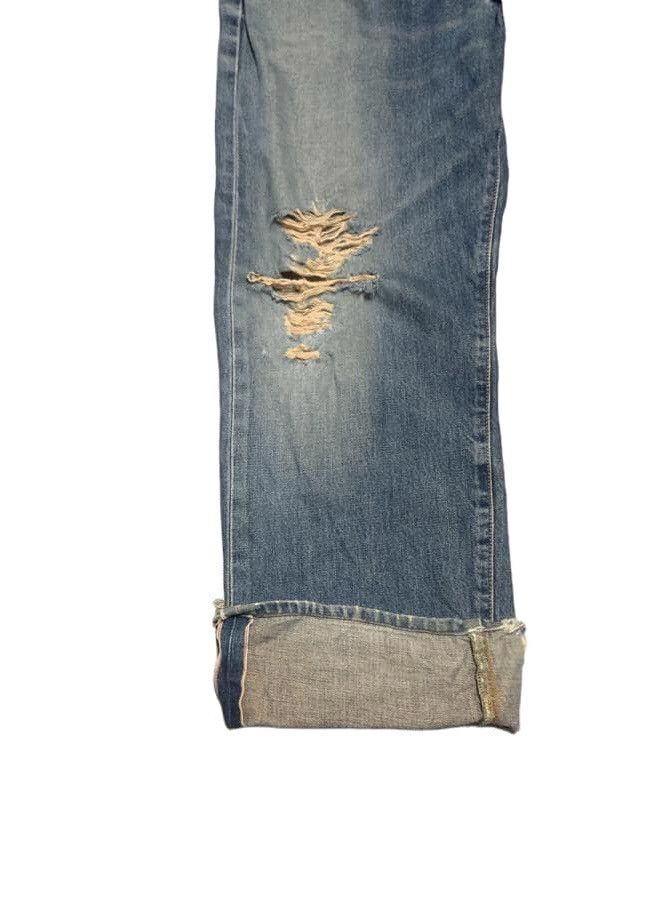 Edwin Vintage Edwin 505 Selvedge Straight Leg Jeans Distressed Size US 32 / EU 48 - 3 Thumbnail