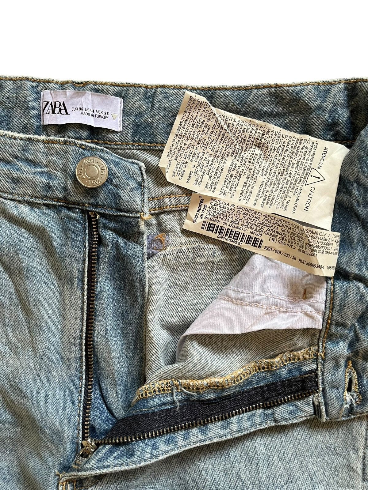 Zara SALES🔥Vintage Zara Faded Wash Cargo Style Baggy Jeans Size US 29 - 9 Thumbnail
