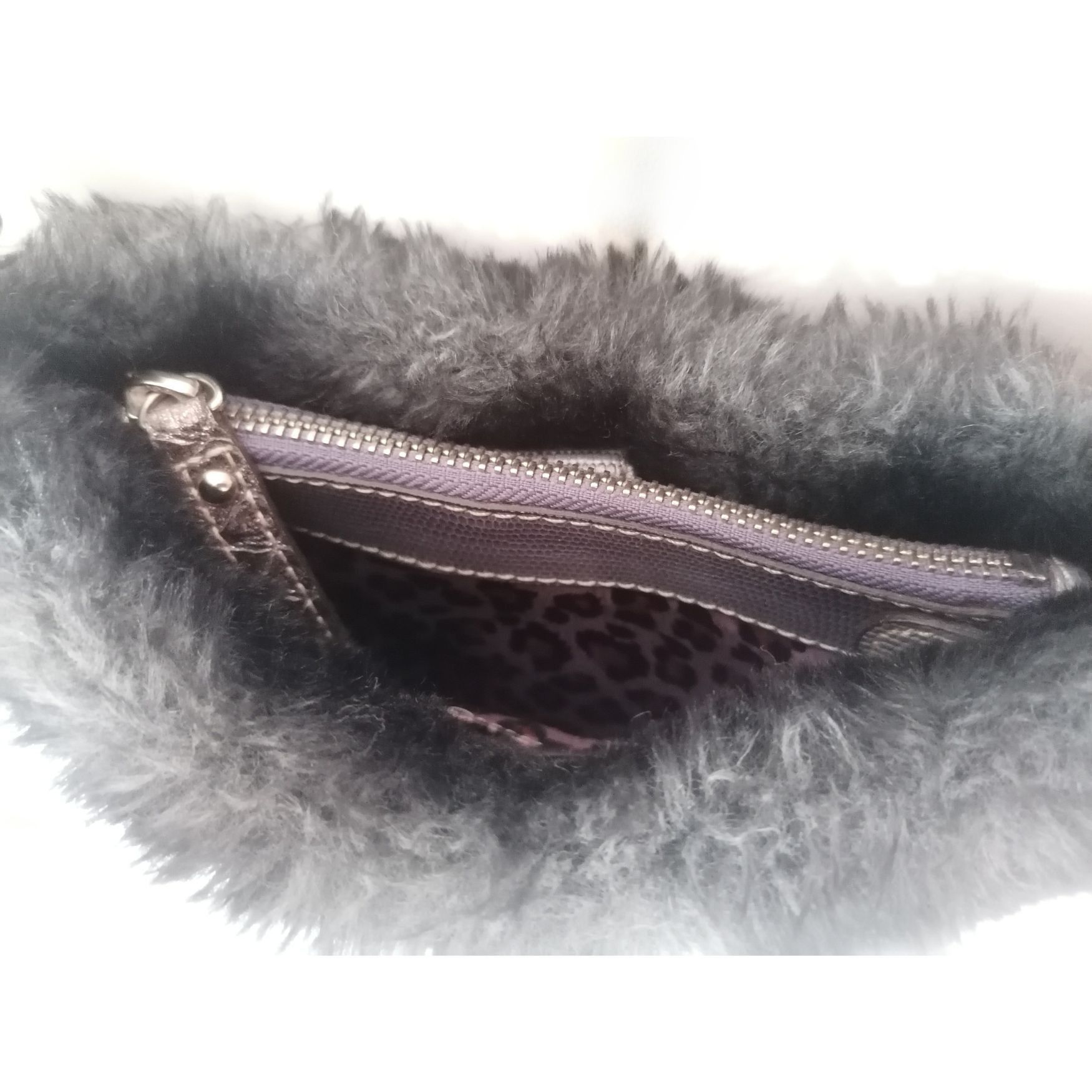 Guess Denim bag with faux fur and snakeskin pattern Size ONE SIZE - 15 Thumbnail