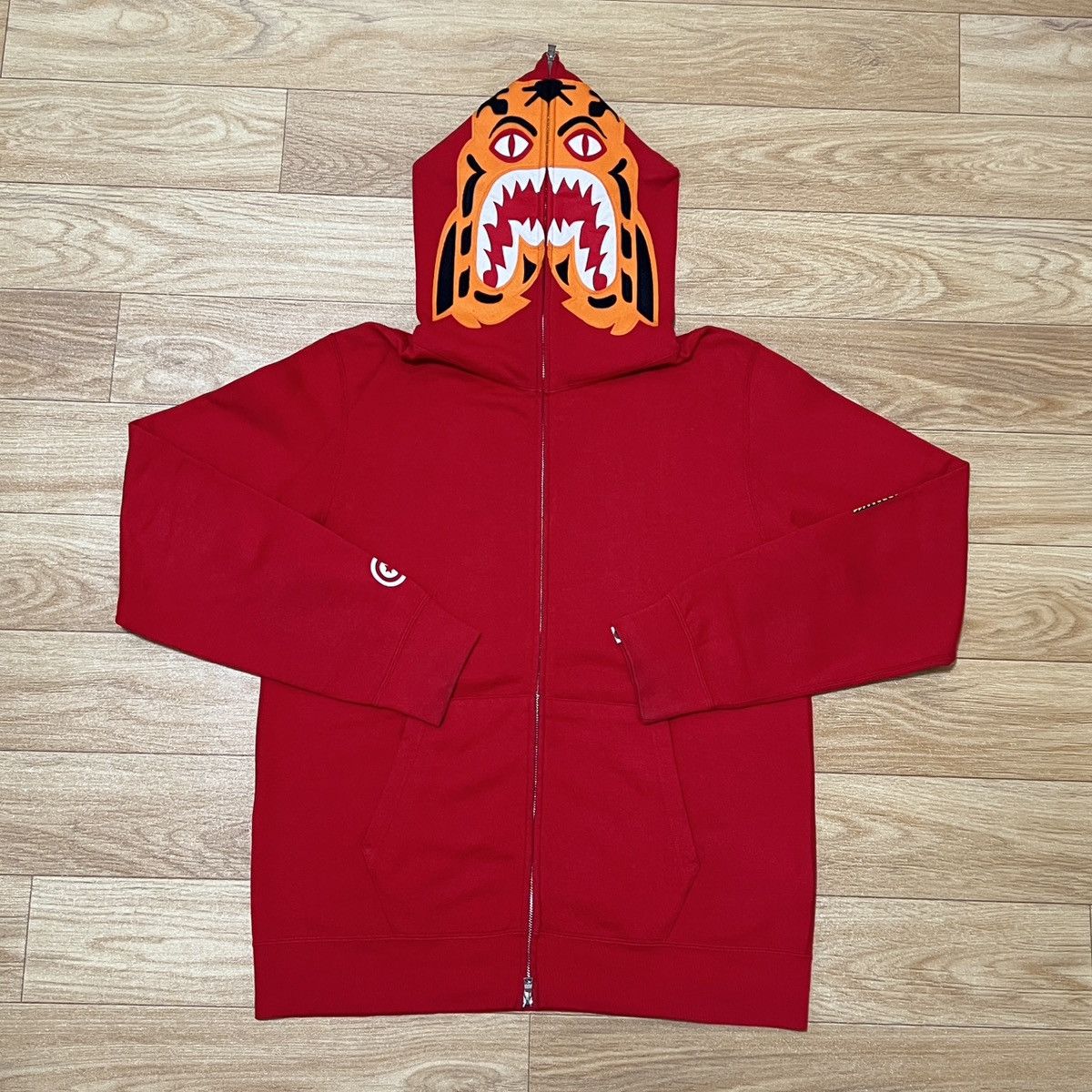 Bape 💥 Bape Red Tiger Zip Up Hoodie 💥 Size US XL / EU 56 / 4 - 3 Thumbnail