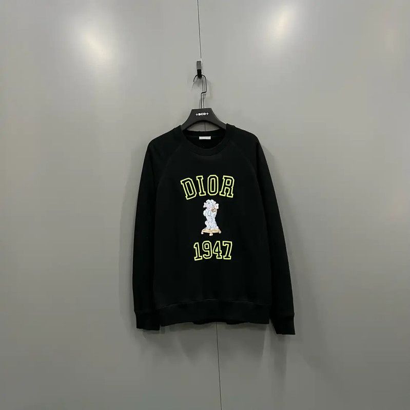 Dior Dior Black Wool Logo Long Sleeve Sweater 0089 Size US L / EU 52-54 / 3 - 1 Thumbnail