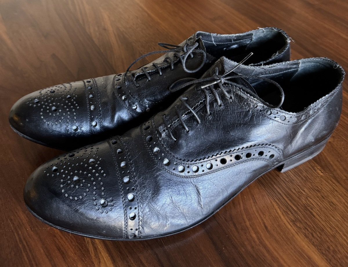Gianni Barbato Gianni Barbato Black Leather Shoes Size US 10 / EU 43 - 6 Thumbnail