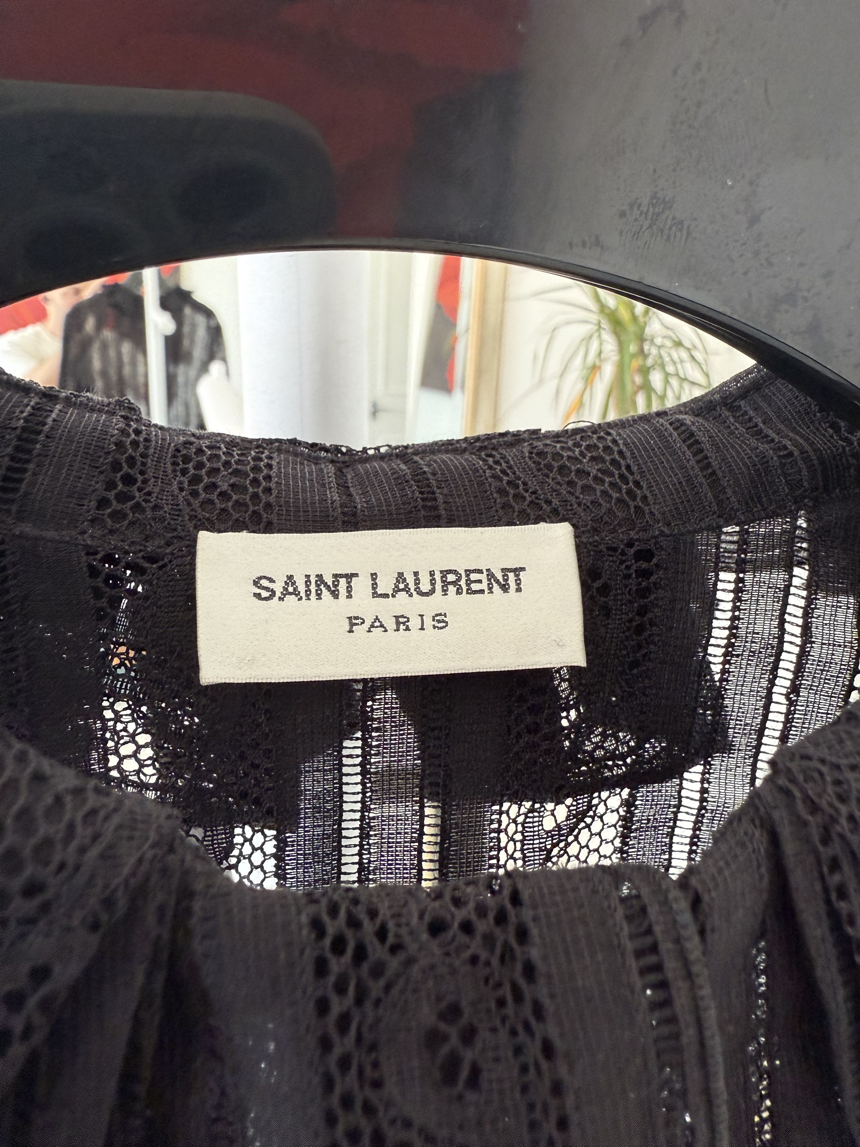 Saint Laurent Paris SS22 Saint Laurent Button Shirt in Lace Size US M / EU 48-50 / 2 - 12 Thumbnail
