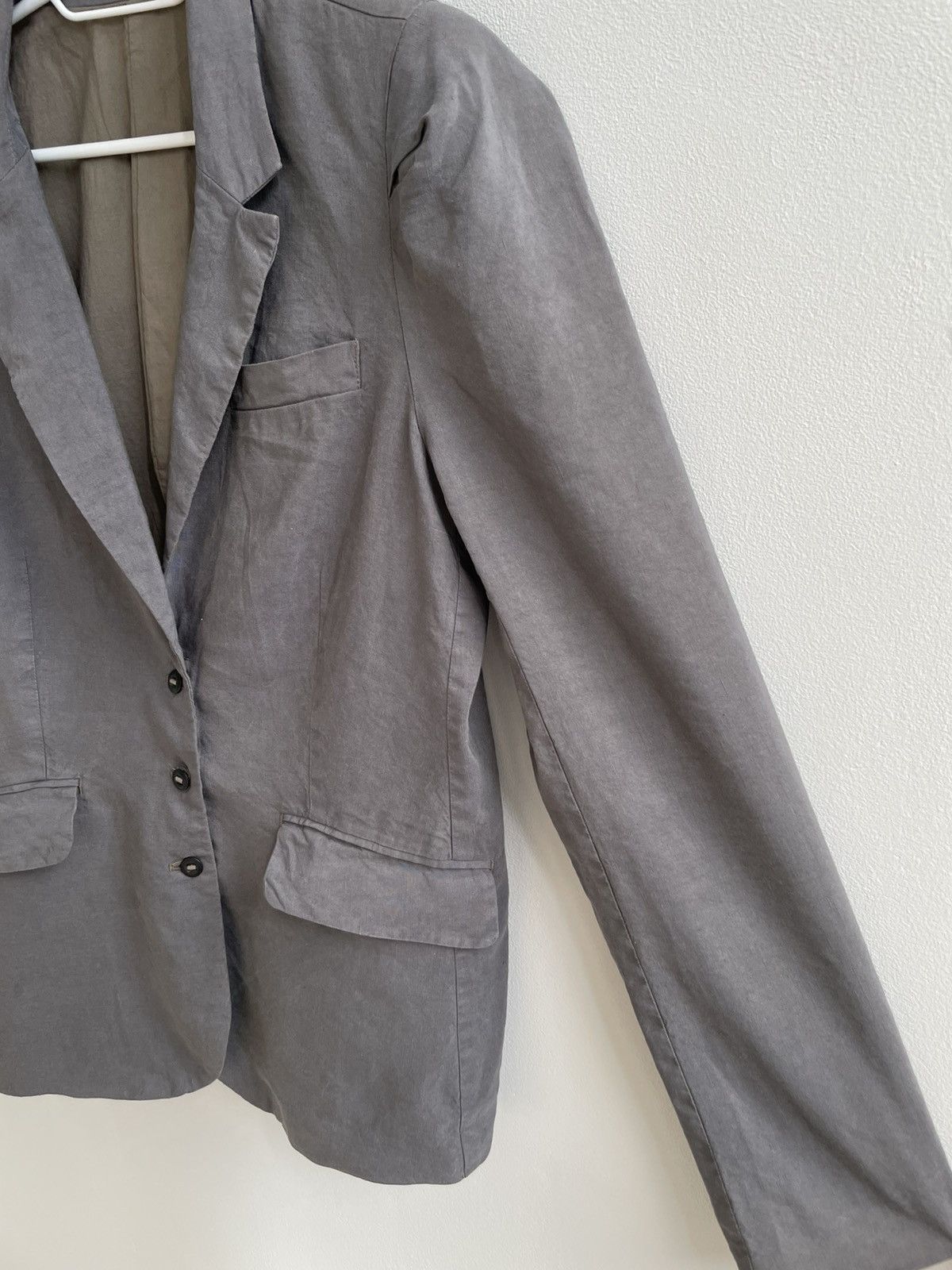 hannes roether Hannes Roether Silk Linen Blazer Coat Three Button Size M / US 6-8 / IT 42-44 - 14 Thumbnail
