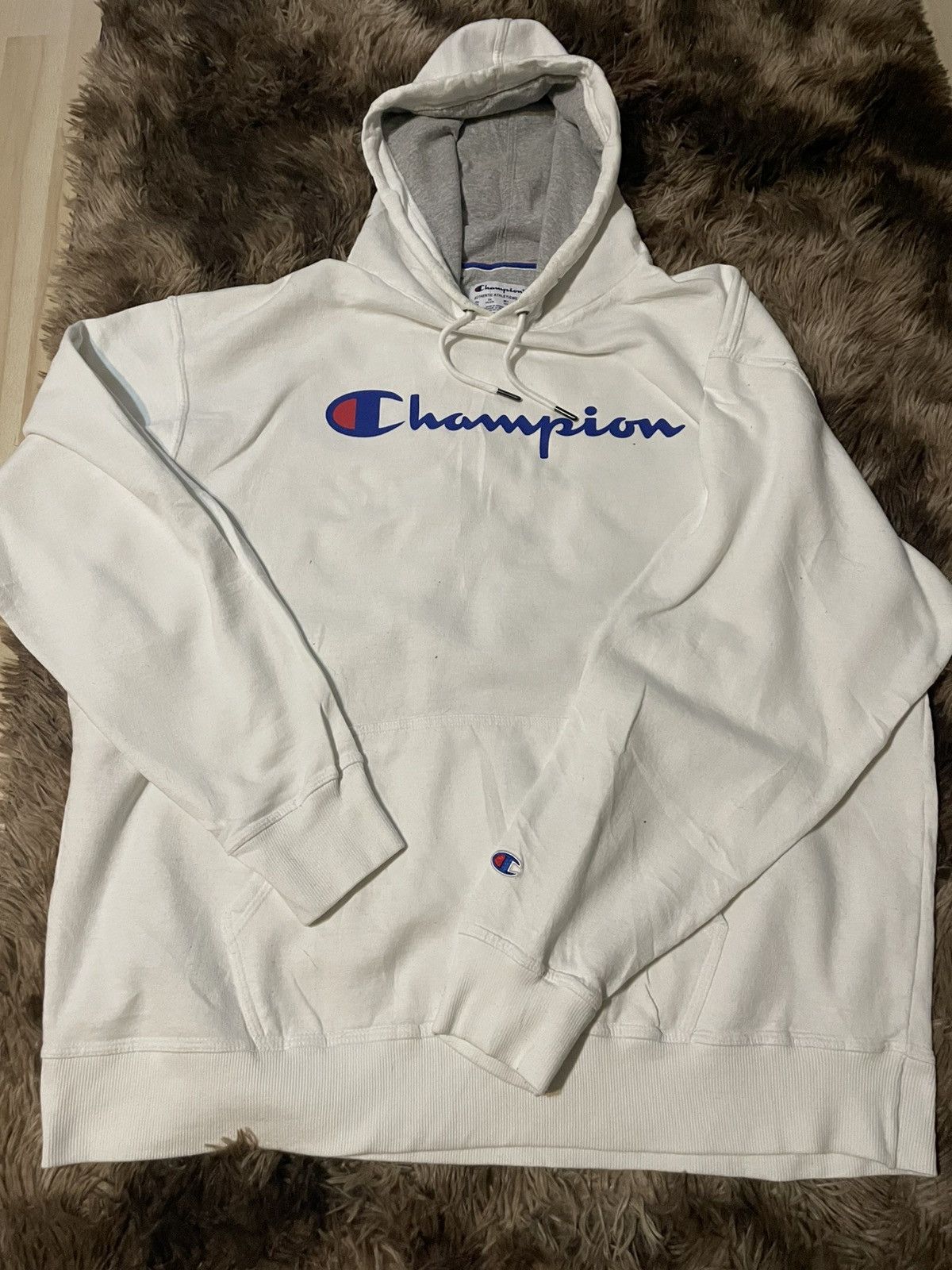 Champion White Champion Logo Hoodie Size US M / EU 48-50 / 2 - 1 Thumbnail