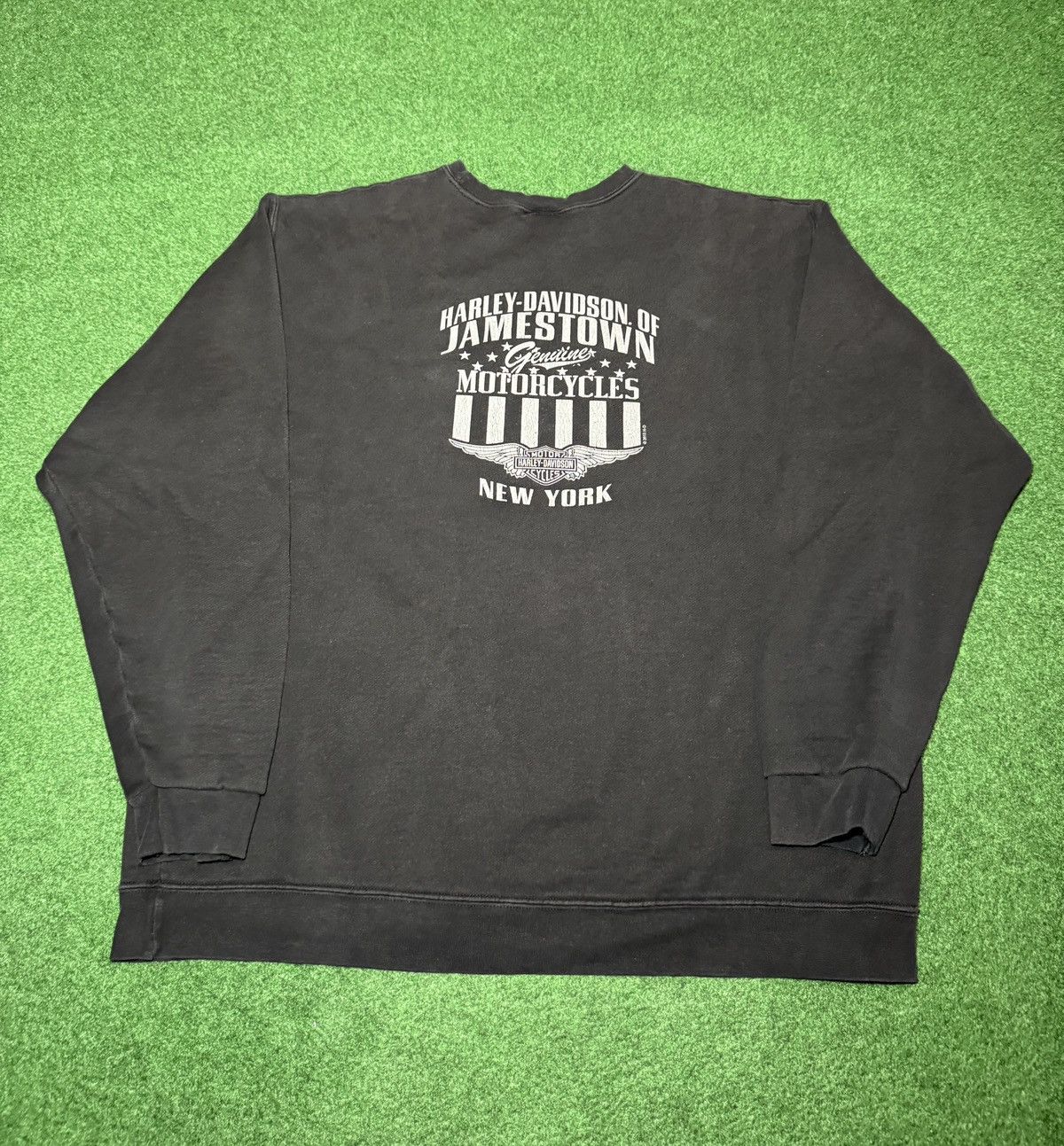 Harley Davidson Y2K Harley Davidson Emblem XL Motorcycle Biker Sweatshirt Size US XL / EU 56 / 4 - 3 Thumbnail