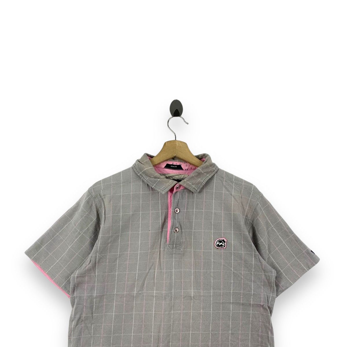 Billabong Vintage BILLABONG SURF Y2K Pink Layer Tartan Checks Polo Tee Size US M / EU 48-50 / 2 - 2 Thumbnail