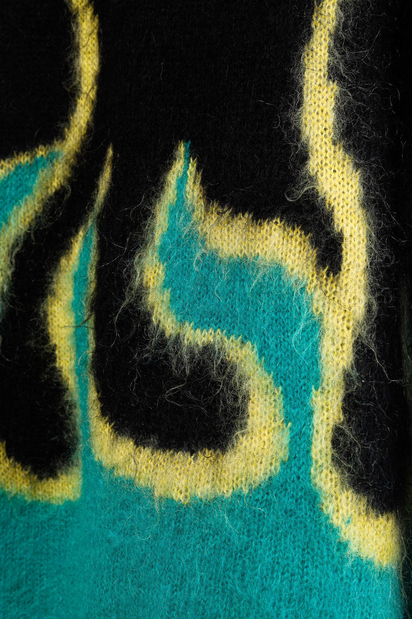 Prada Prada AW/18 Black Flame Intarsia-Knit Mohair-Blend Sweater Size XS / US 0-2 / IT 36-38 - 7 Thumbnail