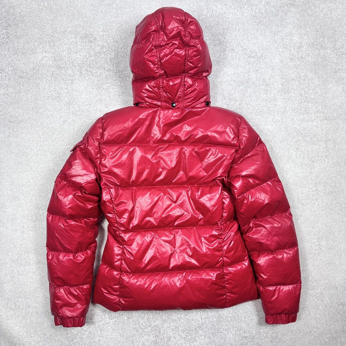 Moncler Women`s Moncler Badia Red Puffer Hooded Jacket Size 1 / S Size S / US 4 / IT 40 - 4 Thumbnail