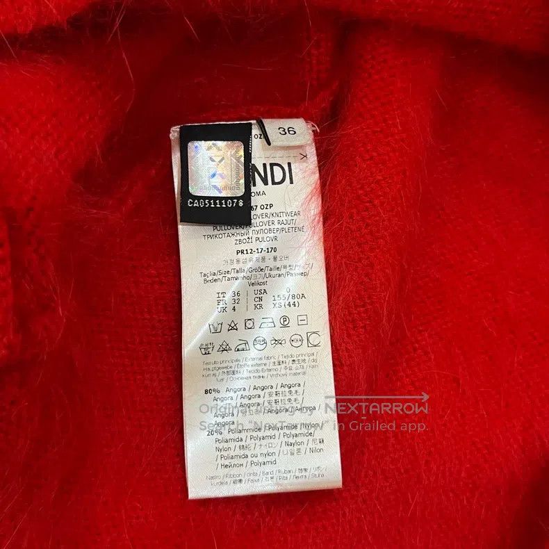 Fendi Fendi Red Belt Design Water Mink Sweater Size XXS / US 00 / IT 34 - 7 Thumbnail